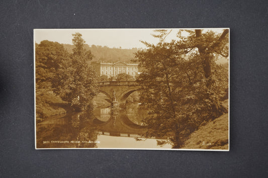 Pohlednice anglie chatsworth house and bridge (x5804)