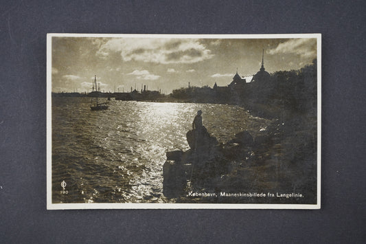 Pohlednice Kobenhavn, Maaneskinsbillede fr Langeline (x6027)