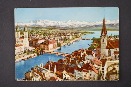 Pohlednice Zürich und die Alpen (x6054)