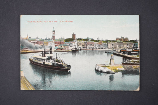Pohlednice Helsingborg Hamnen med Angfärjan (x6075)