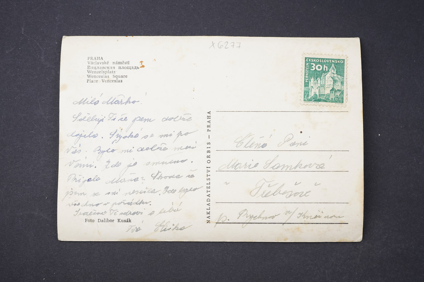 Postcard Prague Wenceslas Square (x6277)