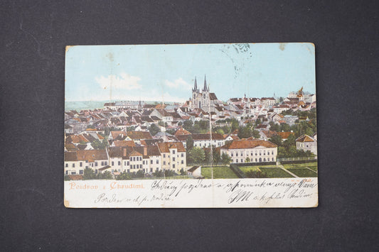 Postcard GREETINGS FROM CHRUDIMI (x6288)