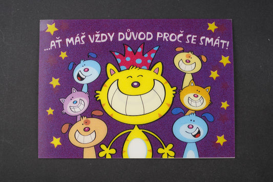 Pohlednice Měnící se narozeninová karta (x6419)