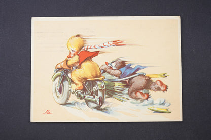 Pohlednice Pohlednice s motocyklem (x6446)