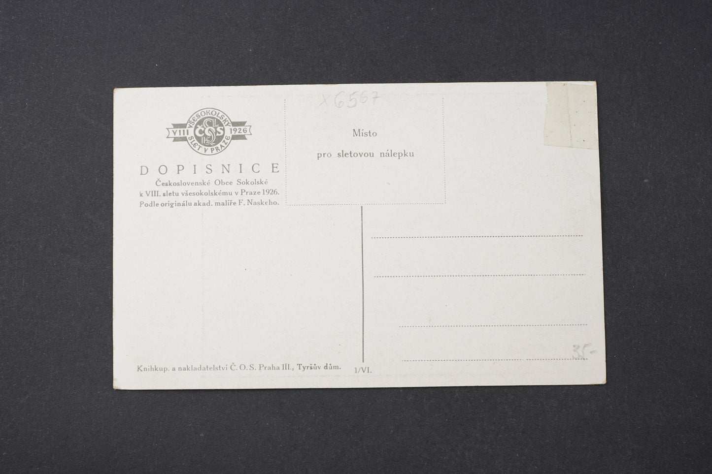 Pohlednice VIII. Slet Všesokolský Praha 1926 (x6567)