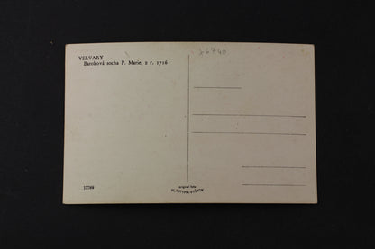 Pohlednice Velvary - Baroková socha P. Marie (x6740)