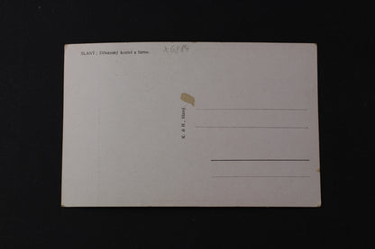 Postcard Slaný Dean's Church with the rectory (x6884)