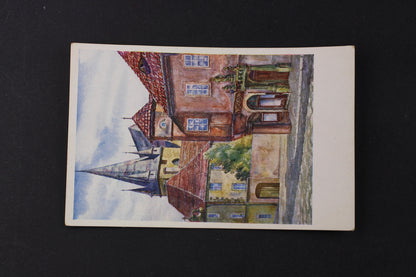 Postcard Slaný Dean's Church with the rectory (x6884)