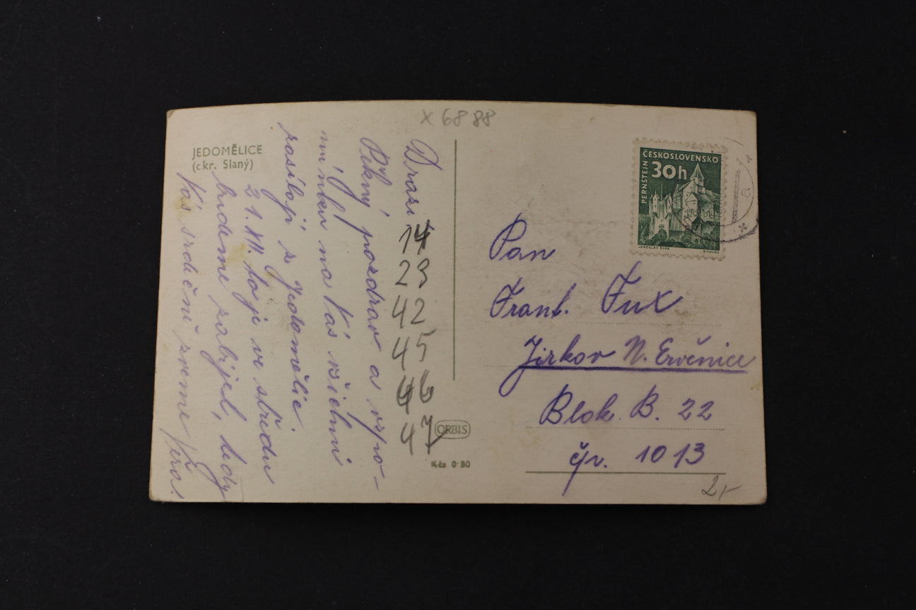 Postcard Jedomělice (x6888)