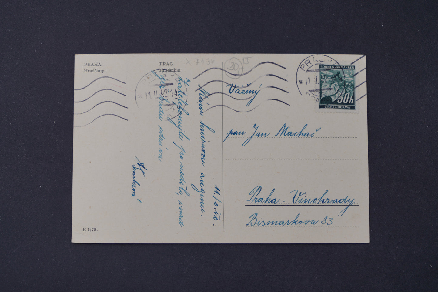 Postcard Prague Hradcany (x7136)