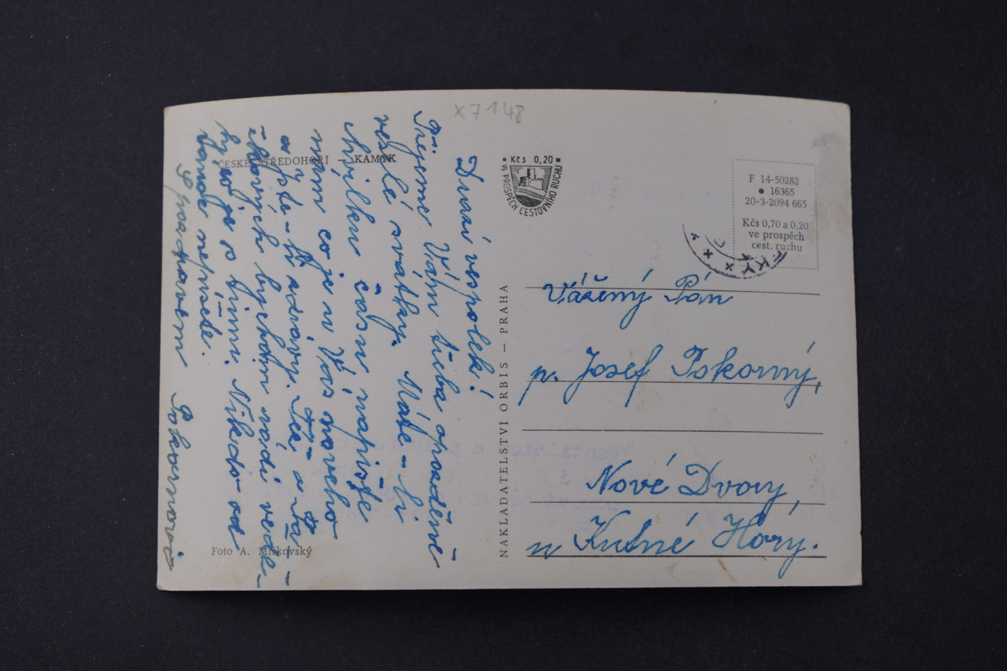 Postcard Bohemian Central Mountains - Kamýk (x7148)