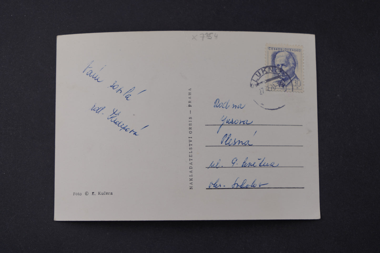 Postcard Christmas and New Year greetings from Šluknov (x7154)