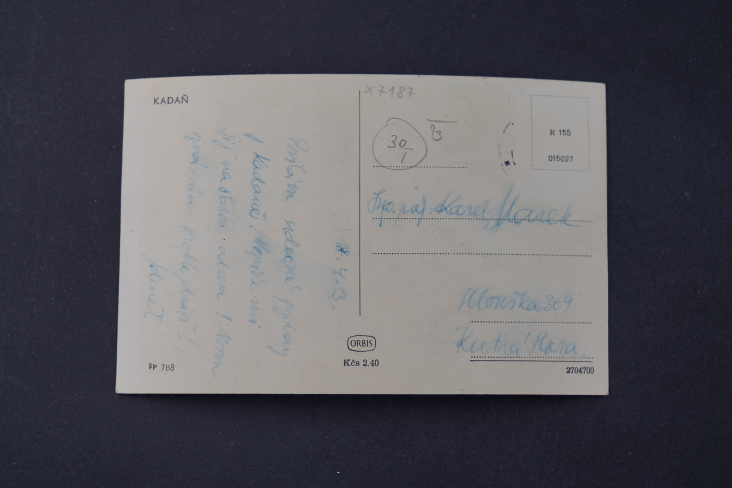 Postcard Kadaň (x7187)