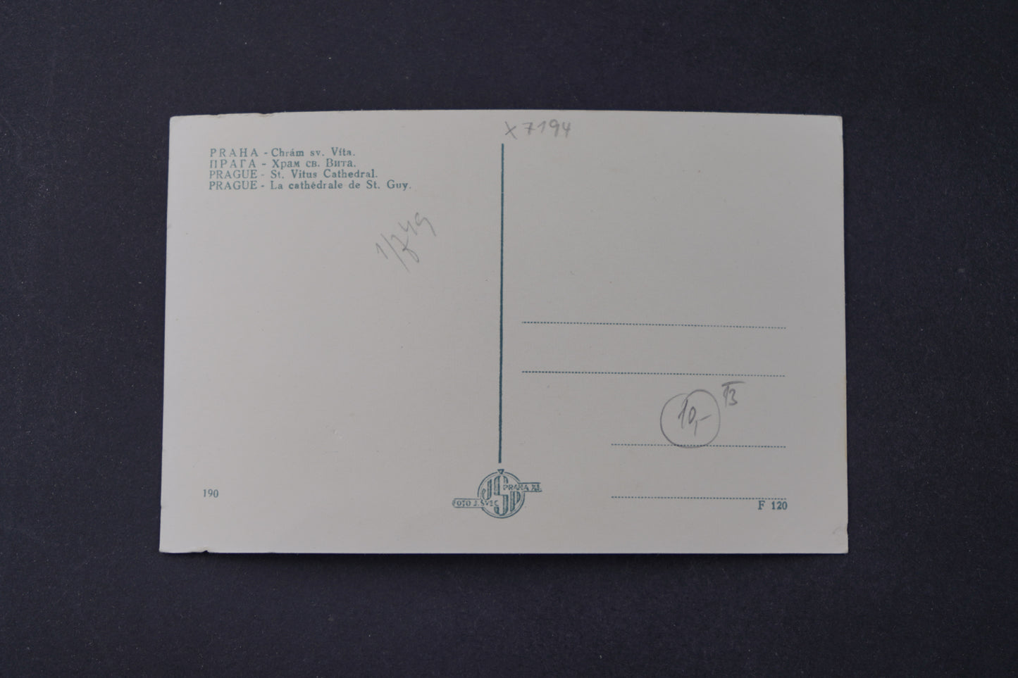 Postcard Prague St. Vitus Cathedral (x7194)