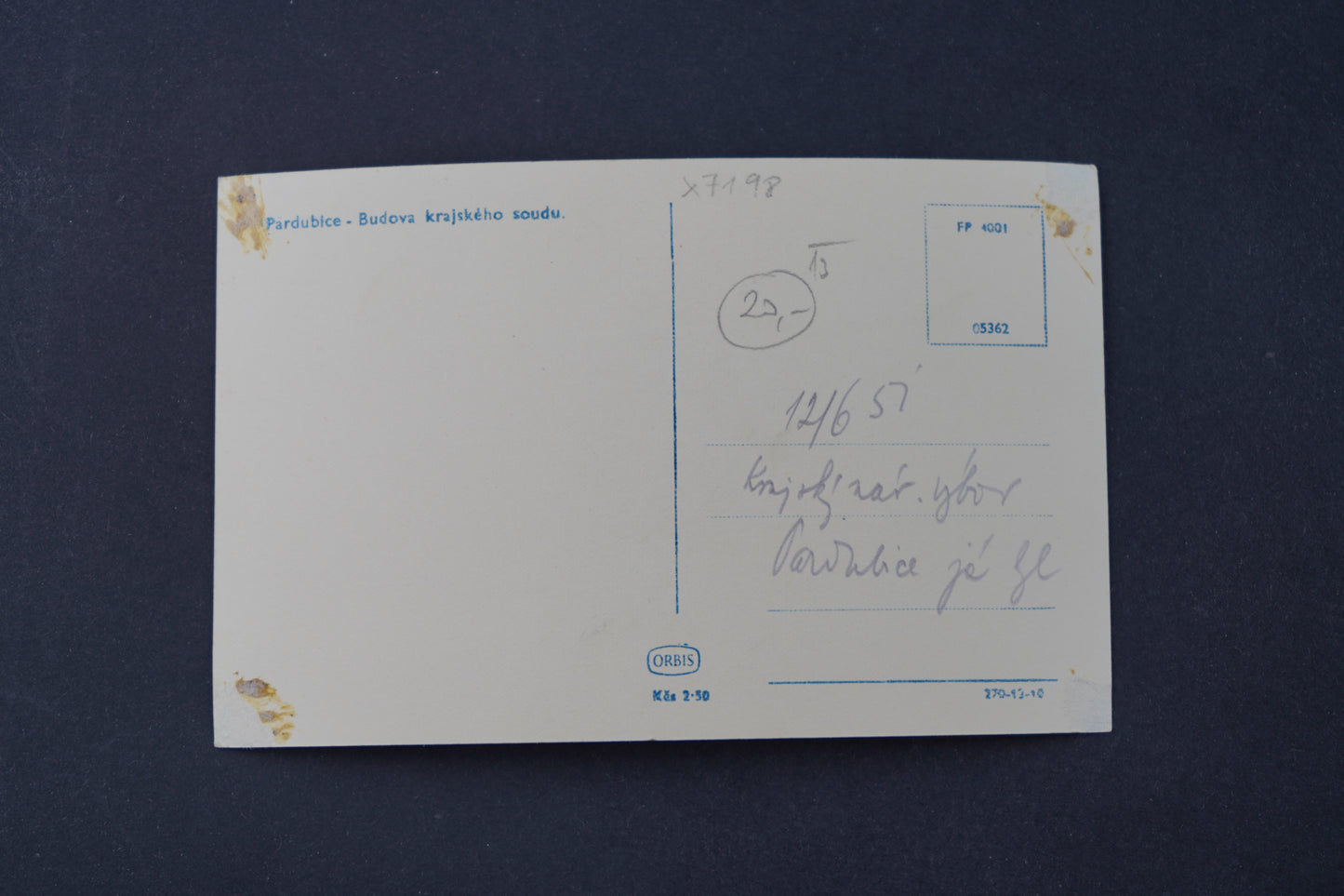 Pohlednice Pardubice - Budova Krajského soudu (x7198)