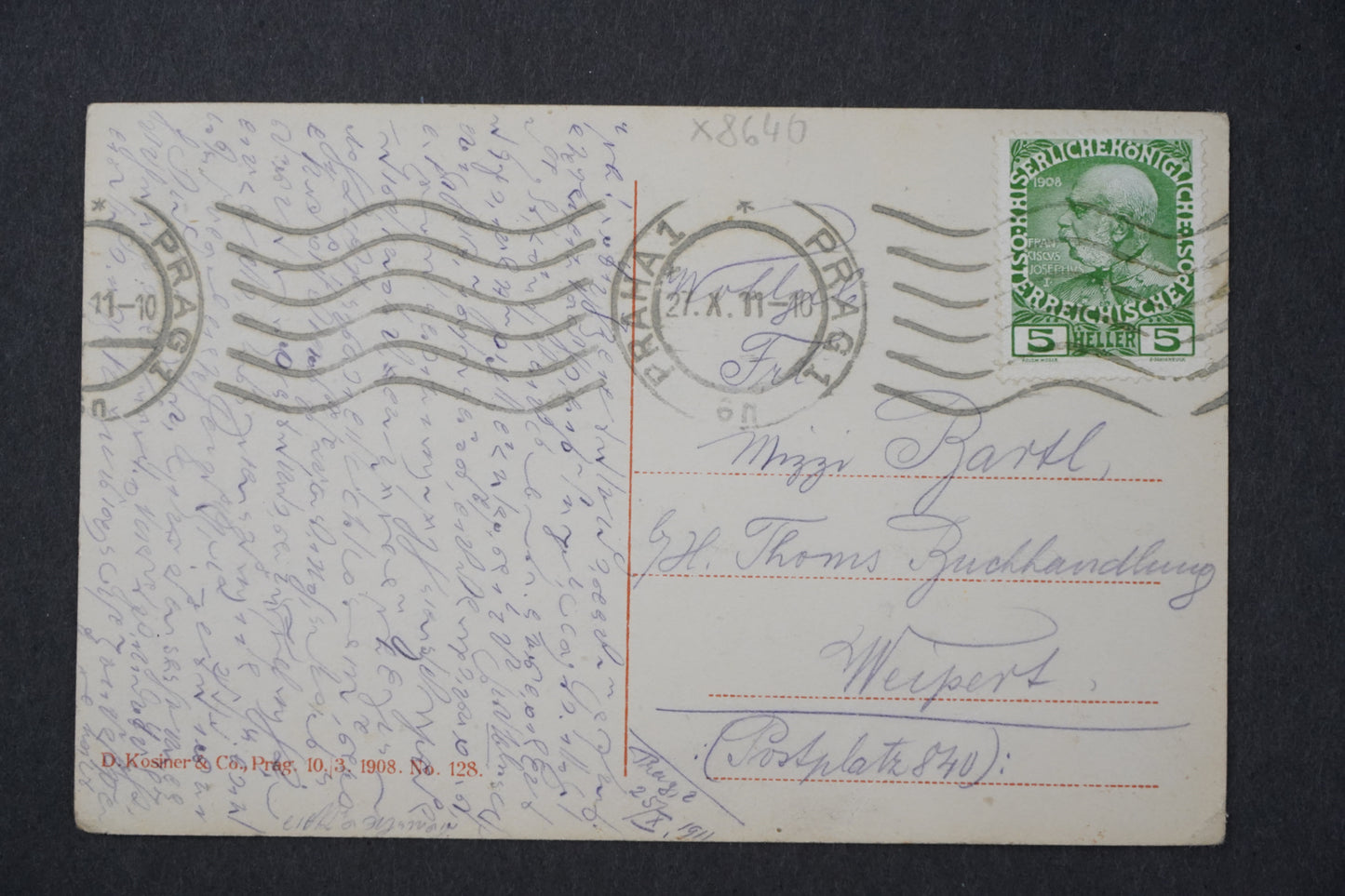 Pohlednice Prag Insel Kampa Čertovka Praha x8640