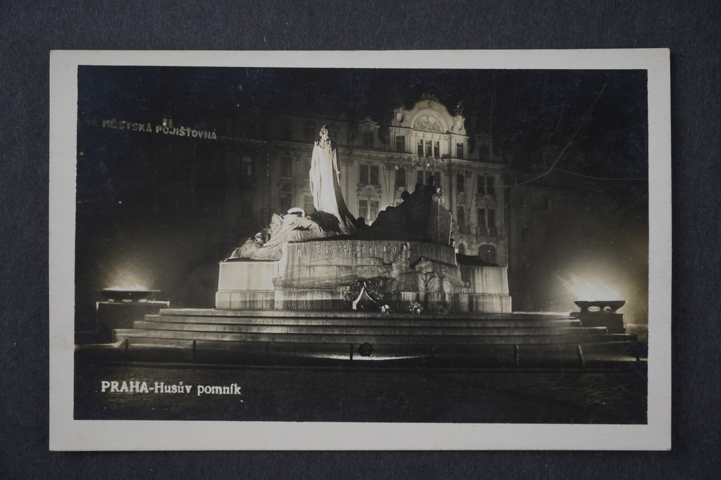 Pohlednice Praha husův pomník x8656