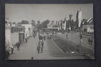 Postcard photo Ondrášek Louny Dum Legion Bank x8678