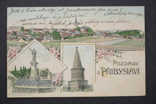 Pohlednice POZDRAV Z PŘIBYSLAVI KOLÁŽ x8818