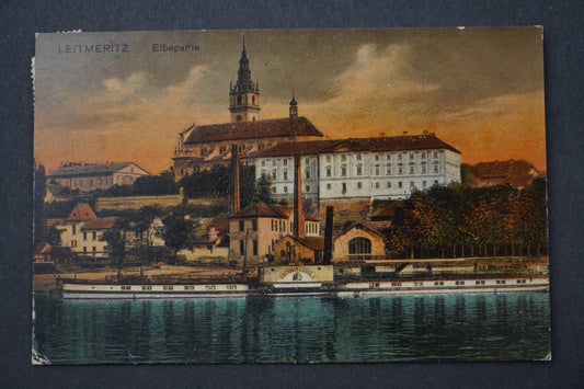 Pohlednice LEITMERITZ ELBEPARTIE Litoměřice x8905