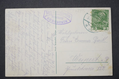 Pohlednice SOMMERFRISCHE BURGSTEIN SLOUP V ČECHÁCH x8915