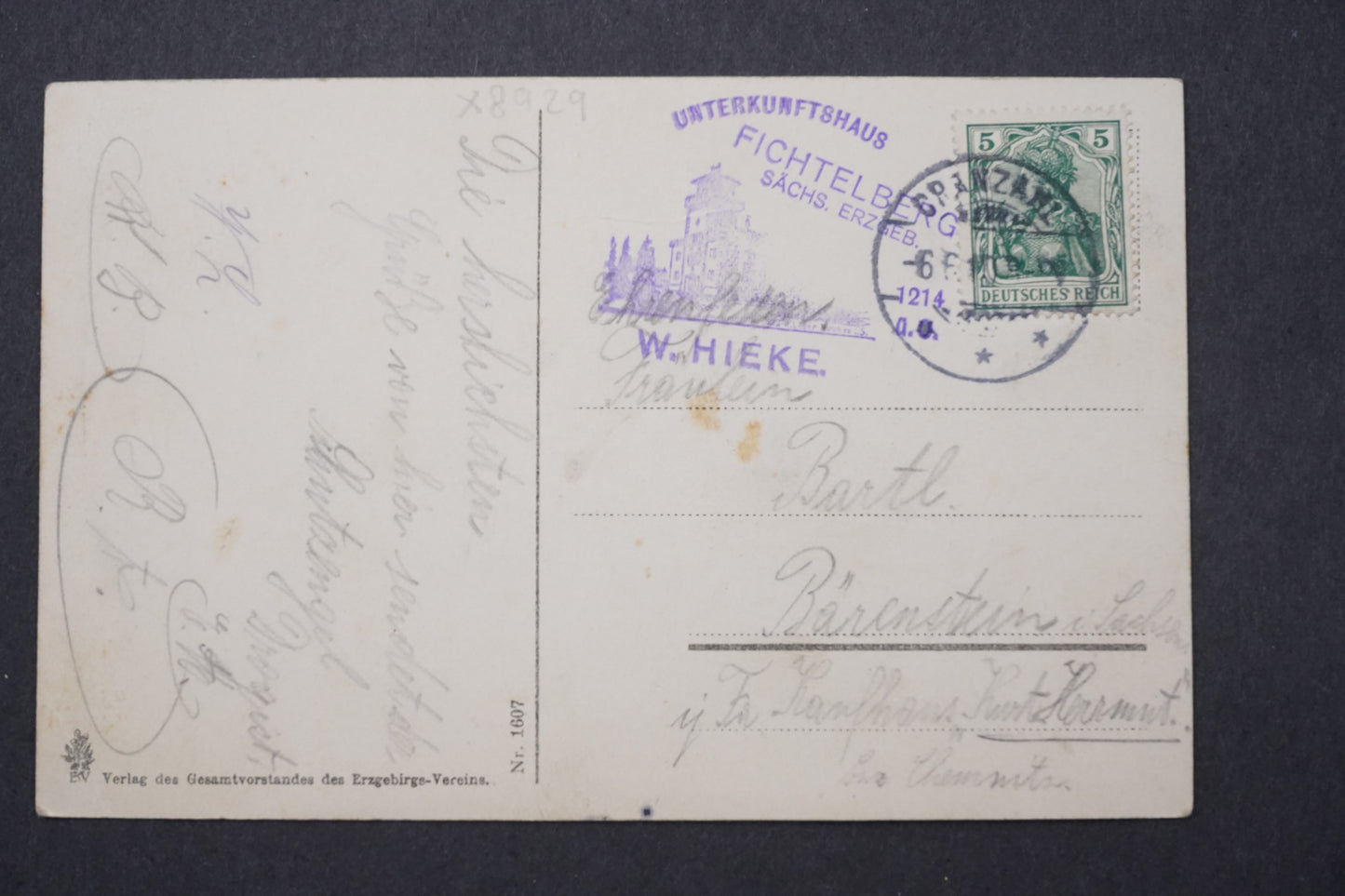 Pohlednice OBERWIESENTHAL MIT UNTER x8929