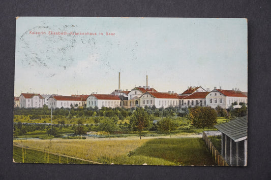Pohlednice KAISERIN ELISABETH KRANKENHAUS IN SAAZ žatec x8943
