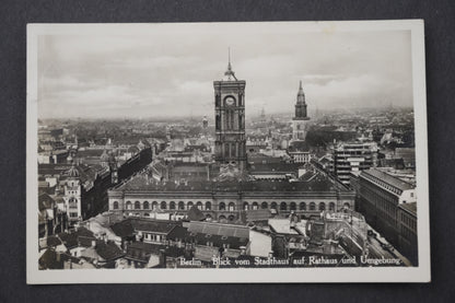 Pohlednice BERLIN BLICK VOM STADTHAUS AUF RATHAUS UND UMGEBUNG x8958