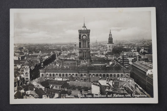 Pohlednice BERLIN BLICK VOM STADTHAUS AUF RATHAUS UND UMGEBUNG x8958