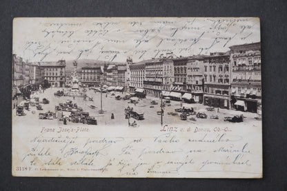 Pohlednice FRANZ JOSEF PLATZ LINZ A. D. DONAU x8967