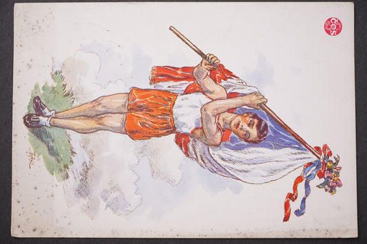 Pohlednice VŠESOKOLSKÝ SLET X. 1938 M. FISCHEROVÉ KVĚCHOVÉ x9040
