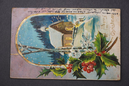 Pohlednice TLAČENÁ MERRY CHRISTMAS VÁNOCE x9046