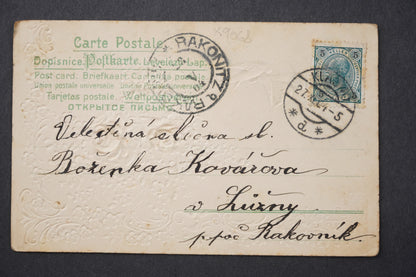 Pohlednice TLAČENÁ POHLEDNICE VLAŠTOVKY RŮŽE POMNĚNKY HRDVÁBÍ x9068