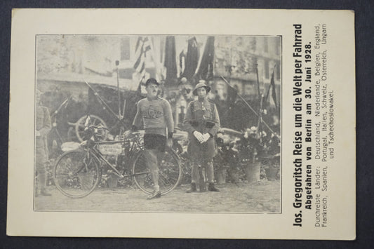 Pohlednice VOJÁK KOLO BICYKL BERLIN 1928 x9115