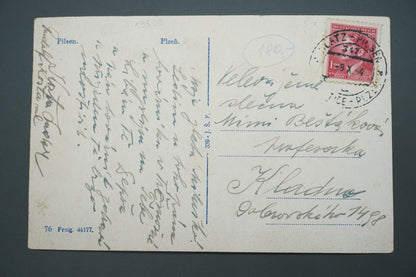 Pohlednice POZDRAV Z PLZNĚ PILSEN KOLÁŽ (x9502)