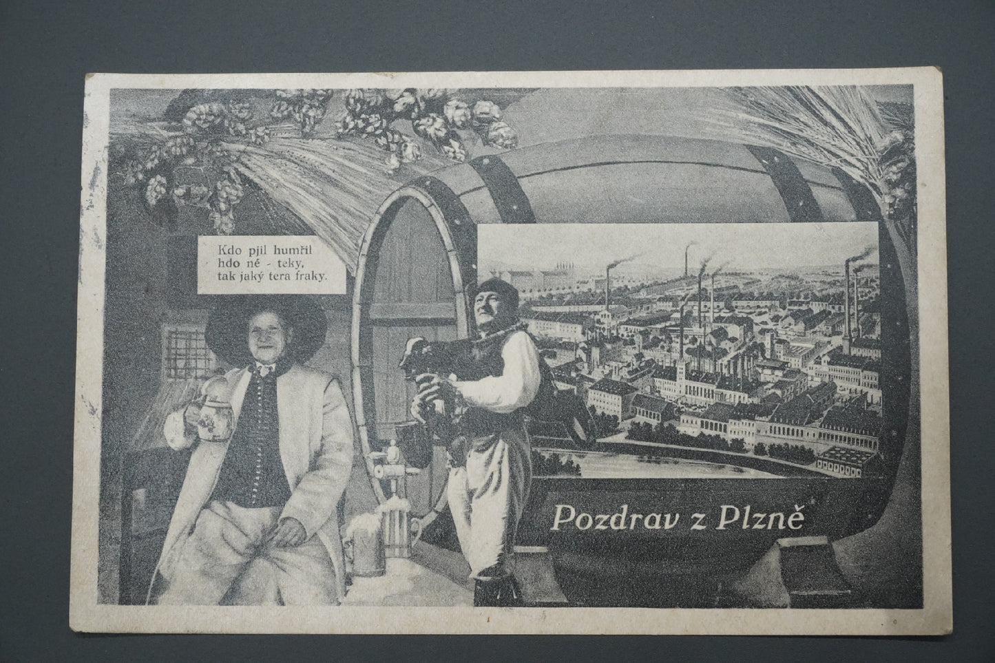Pohlednice POZDRAV Z PLZNĚ PILSEN KOLÁŽ (x9502)