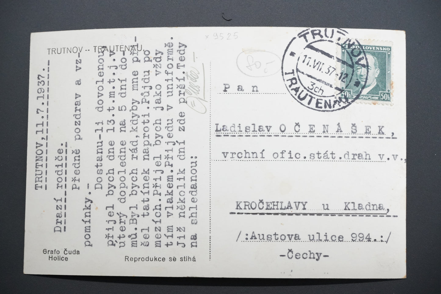 Pohlednice TRUTNOV TRAUTENAU (x9525)