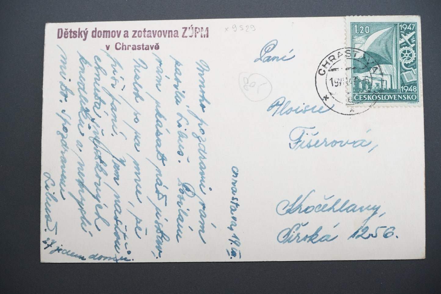 Pohlednice DĚTSKÝ DOMOV A ZOTAVOVNA ZÚPM V CHRASTAVĚ (x9529)