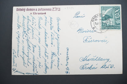 Pohlednice DĚTSKÝ DOMOV A ZOTAVOVNA ZÚPM V CHRASTAVĚ (x9529)