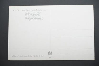 Pohlednice J. Kočí – Svat. Čech: Písně otroka IV., Minerva (x9574)