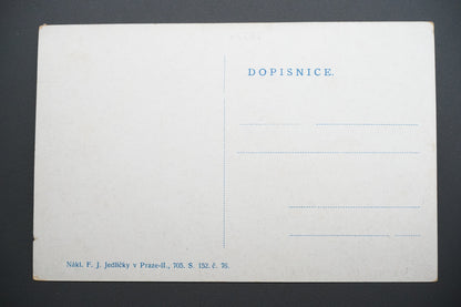 Pohlednice Jan Luc. káže uvěznit syna a královnu r. 1319 (x9576)