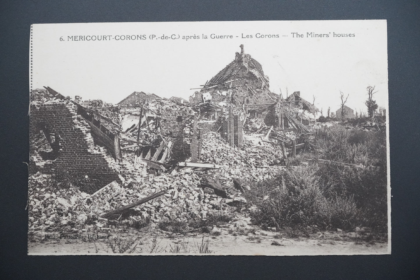 Pohlednice Méricourt-Corons – hornické domy po válce (x9607)