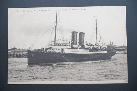 Pohlednice 65 CALAIS - Le Paquebot RIVIERRA dans le Chenal (x9639)