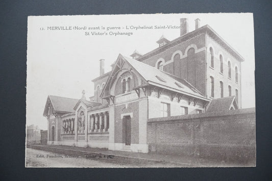 Pohlednice Merville – sirotčinec Saint-Victor před válkou (x9643)