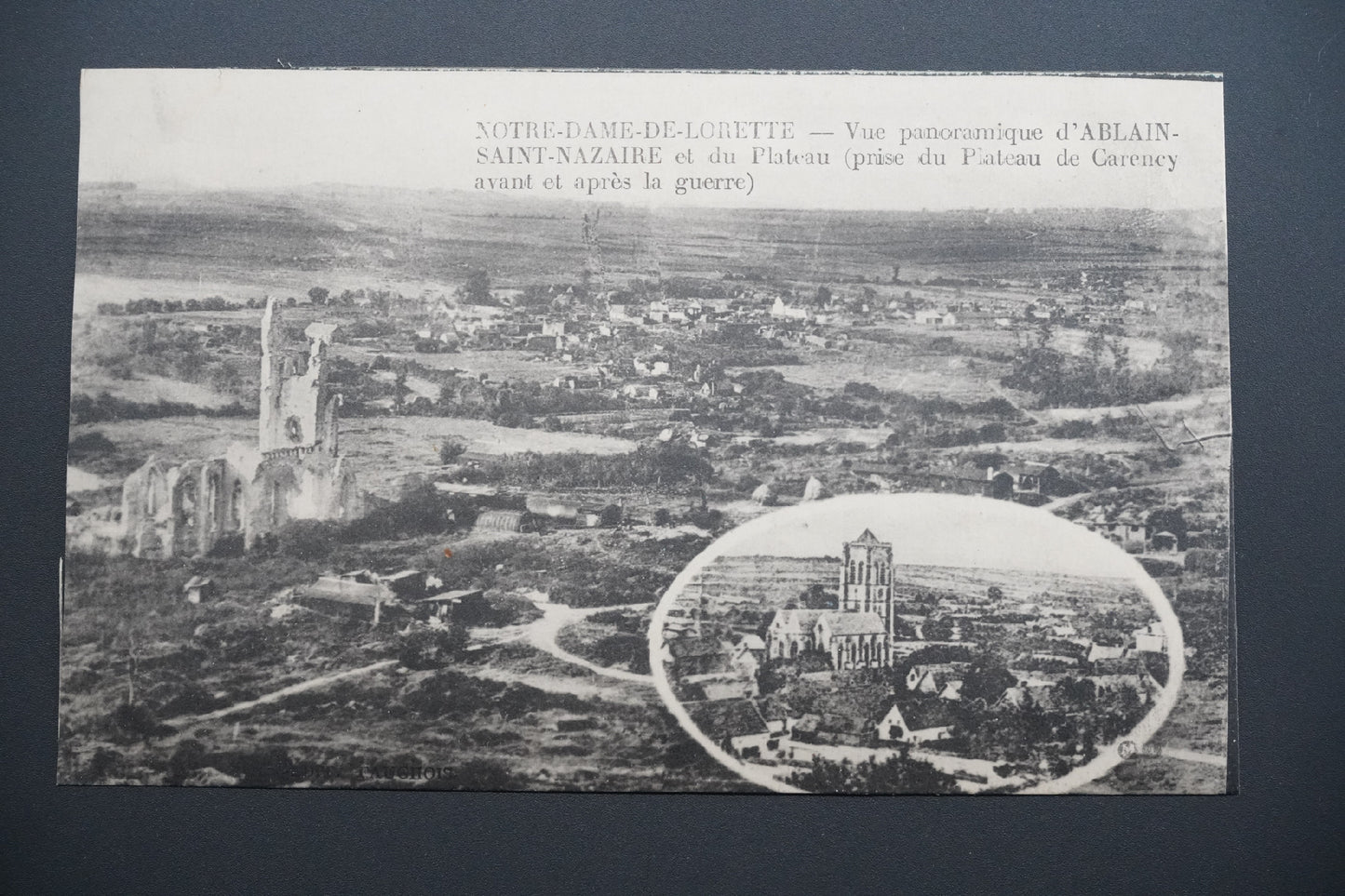 Pohlednice N.-D.-de-Lorette – panoráma Ablain-St-Nazaire (x9691)