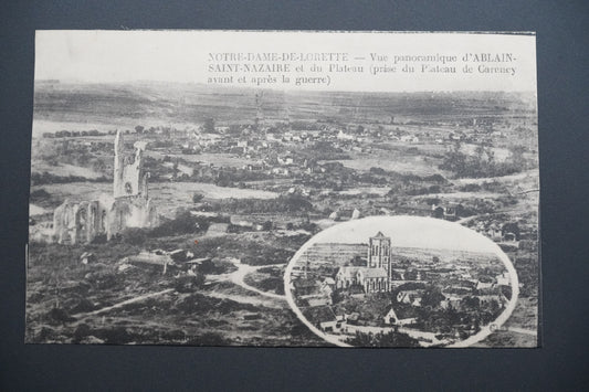 Pohlednice N.-D.-de-Lorette – panoráma Ablain-St-Nazaire (x9691)