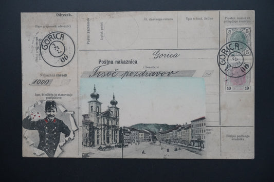 Pohlednice Pošťák – Tisíc pozdravů, koláž (x9923)