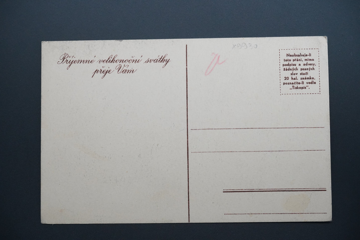 Pohlednice Velikonoční přání – příjemné svátky (x9930)