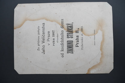 Pohlednice Pobyt císaře v Praze 1907 – konfekce Z. S. (x9933)