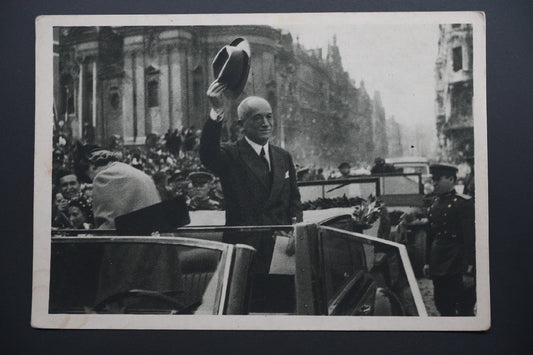 Pohlednice Příjezd Dr. Beneše na Staroměstské nám. (x9951)